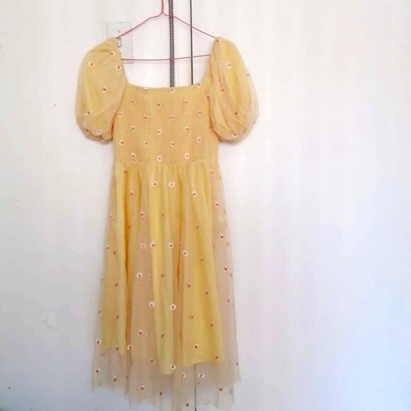 💛 Yellow daisy princess dress/prom for Spring and Summer - Picture 1 of 3
